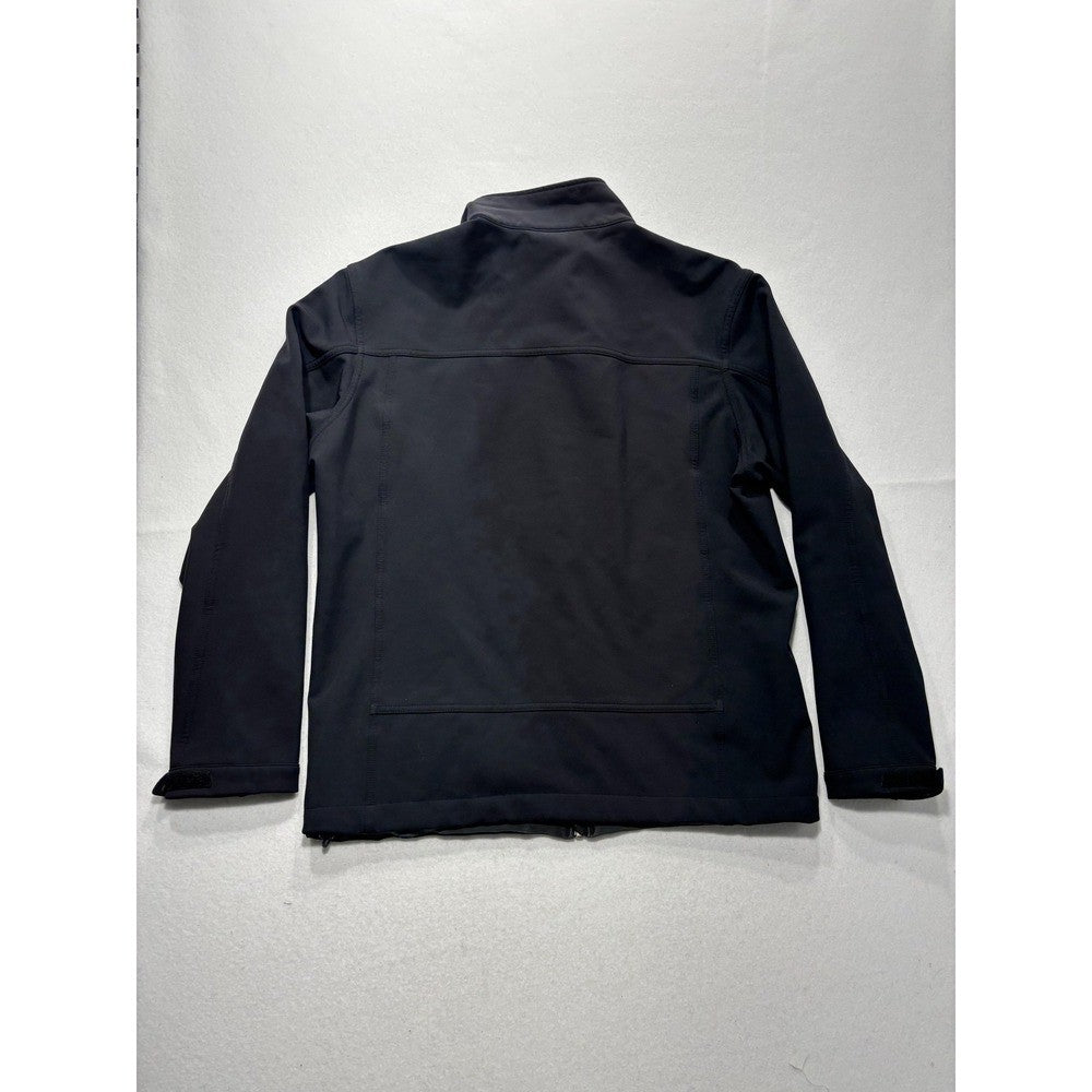 REI Softshell Jacket Mens Medium Black Full Zip Stand Collar Hiking Outdoor