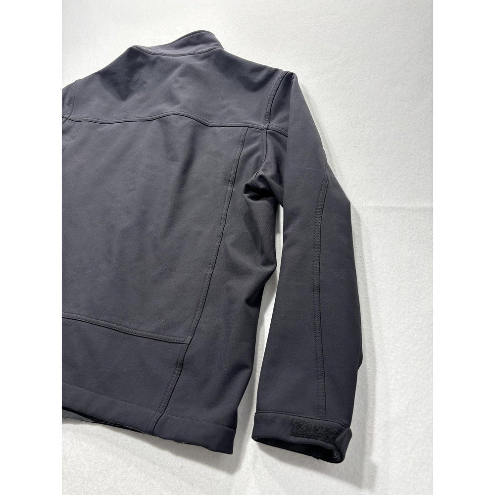 REI Softshell Jacket Mens Medium Black Full Zip Stand Collar Hiking Outdoor