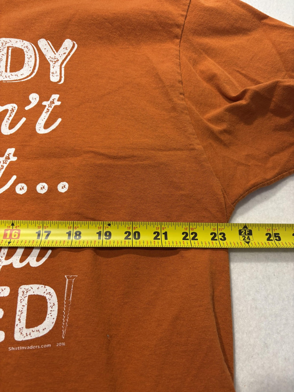 Gildan Shirt Mens XL Orange If Daddy Can't Fix It Graphic Tee Funny Dad Tools