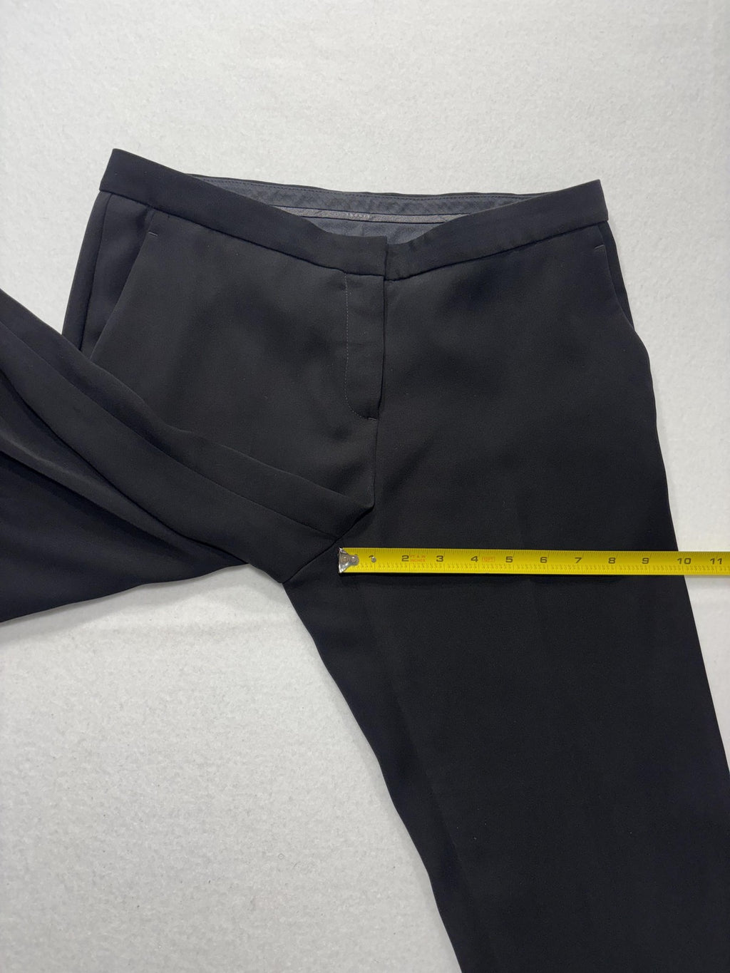 Theory Dress Pants Womens 6 Black Crepe Slim Ankle Lined Flat Front Work Career