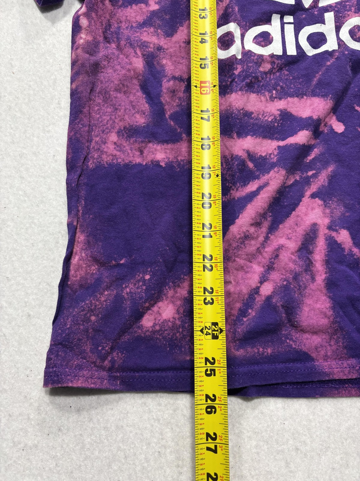 Adidas Shirt Mens Small Purple Tie Dye Trefoil Logo Graphic Tee Short Sleeve