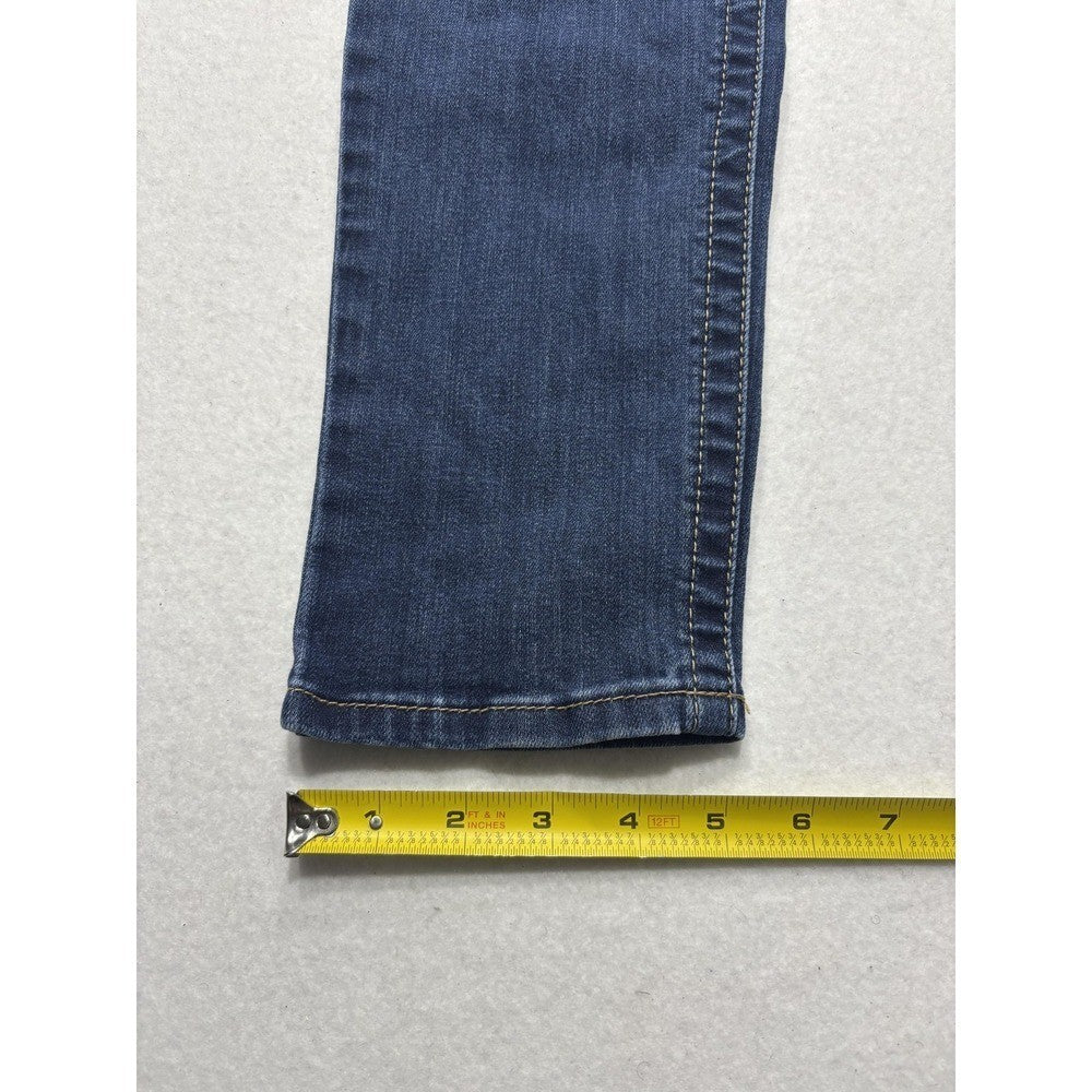 Seven7 Jeans Womens 16 Blue Medium Wash Mid Rise Straight Stretch 34x31