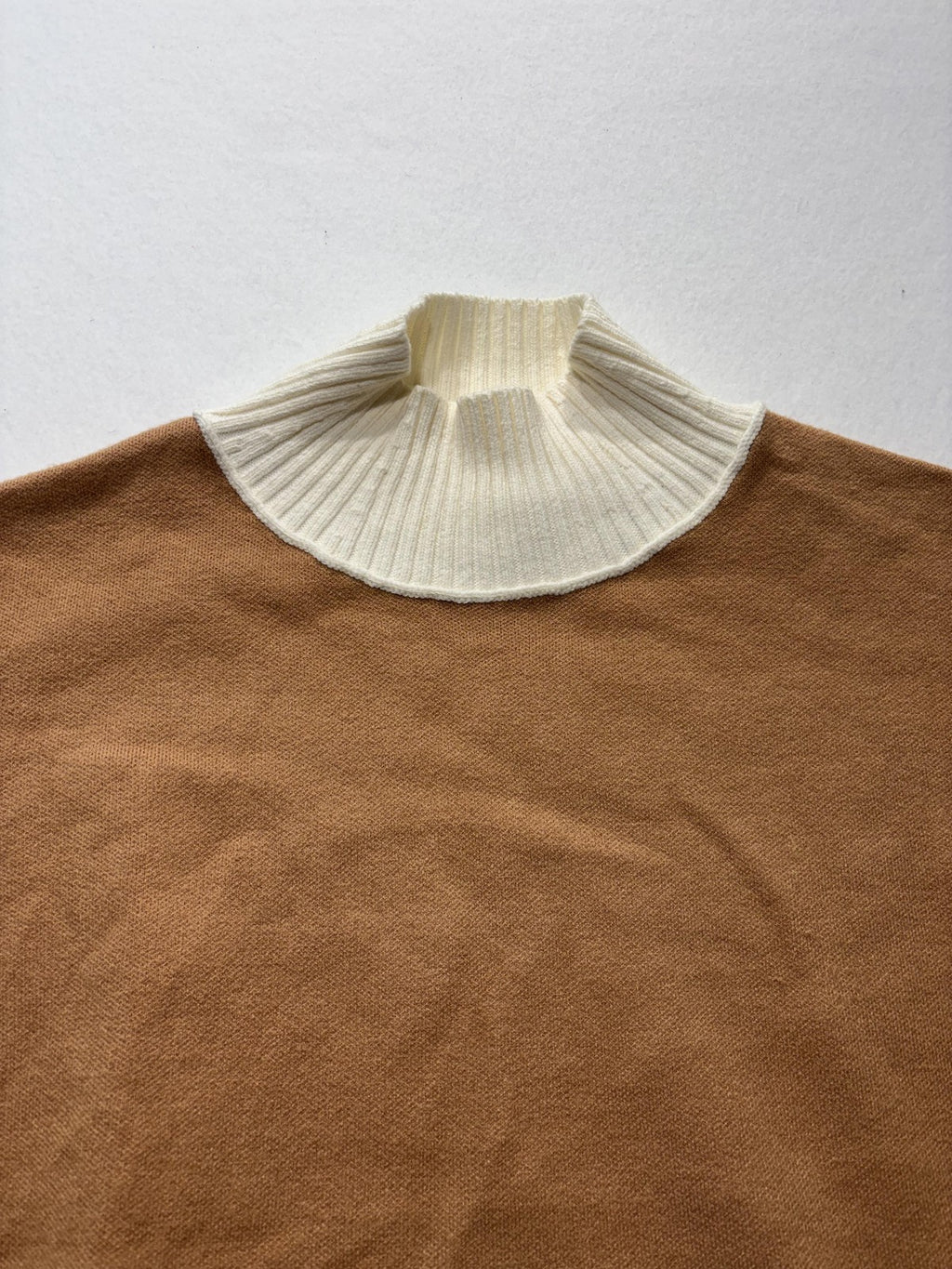 Maeve Sweater Womens Medium Brown Mock Neck Dolman Sleeve Knit Relaxed Pullover