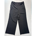 Nordstrom Penelope Pinstripe Wide Leg Dress Pants Black Womens XXL N0501923MI