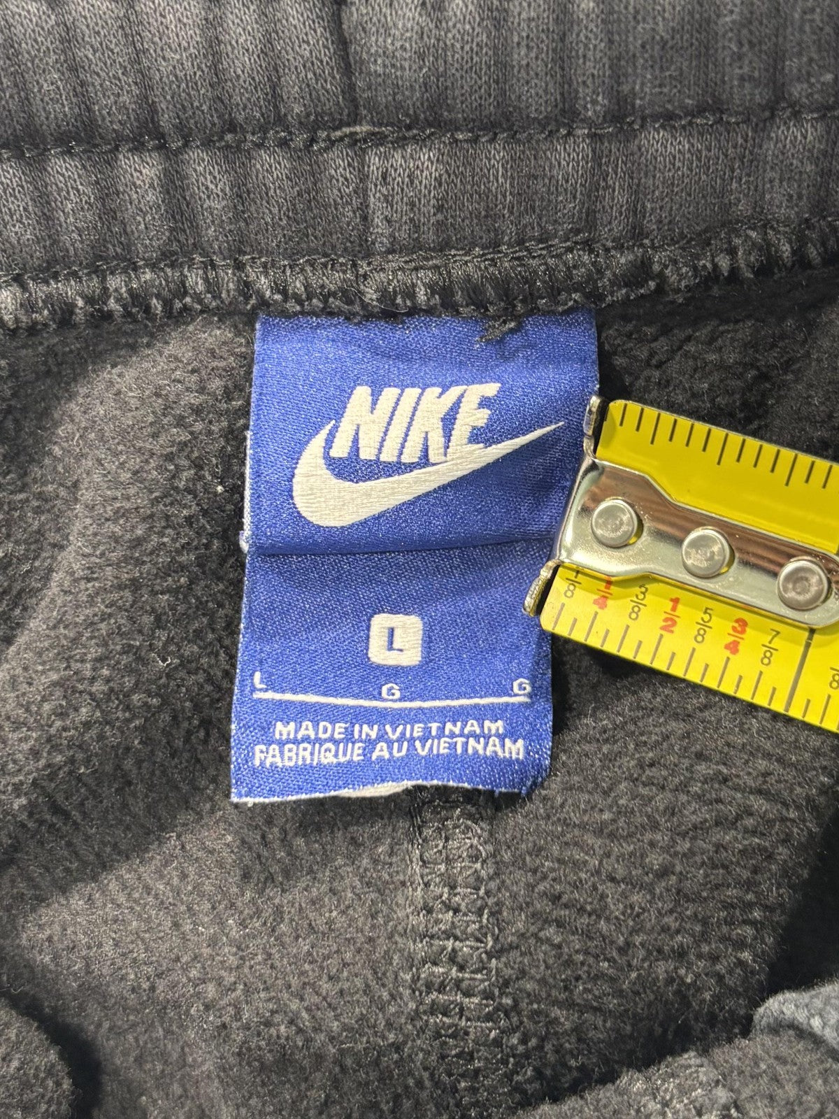 Nike Jogger Pants Mens Large Gray Fleece Elastic Waist Tapered Athletic Pockets