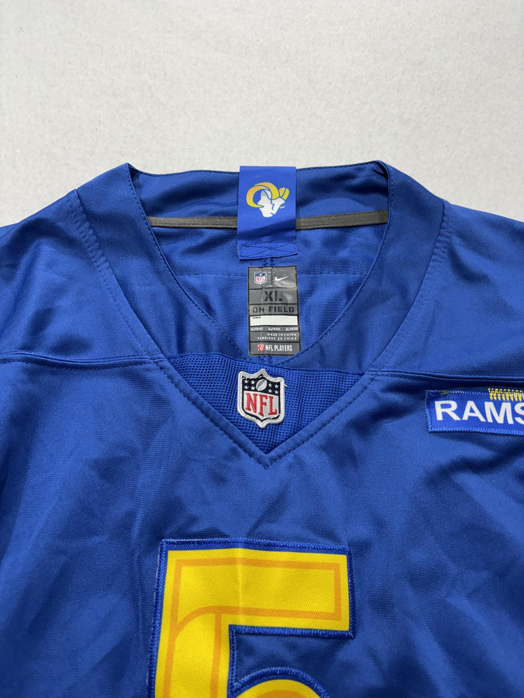 Los Angeles Rams Jersey Boys XL Blue NFL Football Nike Jalen Ramsey 5 On Field