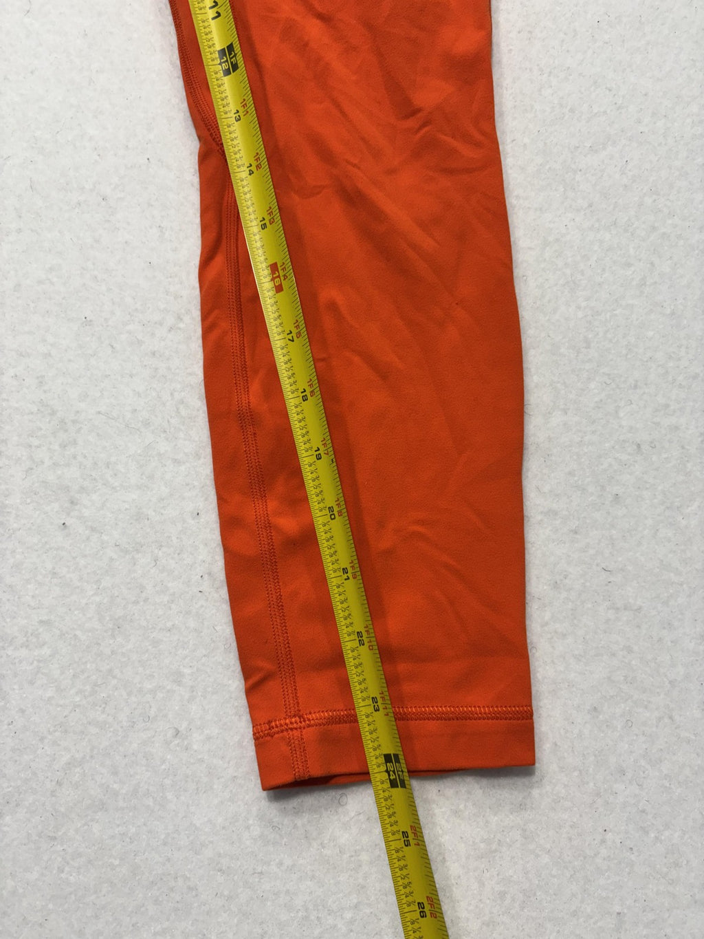 Lululemon Leggings Womens 8 Orange High Rise 25" Inseam Ankle Stretch Yoga