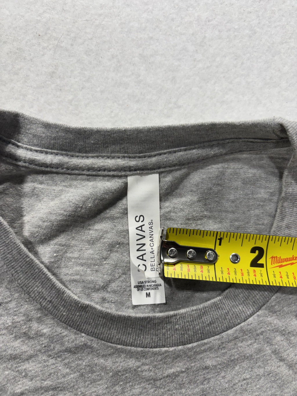 Bella Canvas Mens Medium Gray American Babe Patriotic Wings Graphic Tee Shirt