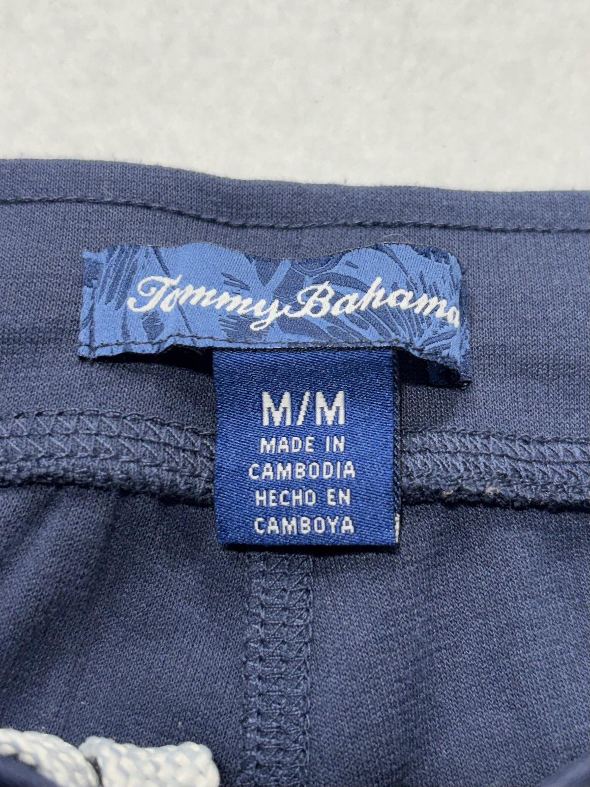 Tommy Bahama Jogger Pants Mens Medium Blue Stretch Knit Elastic Waist Lounge