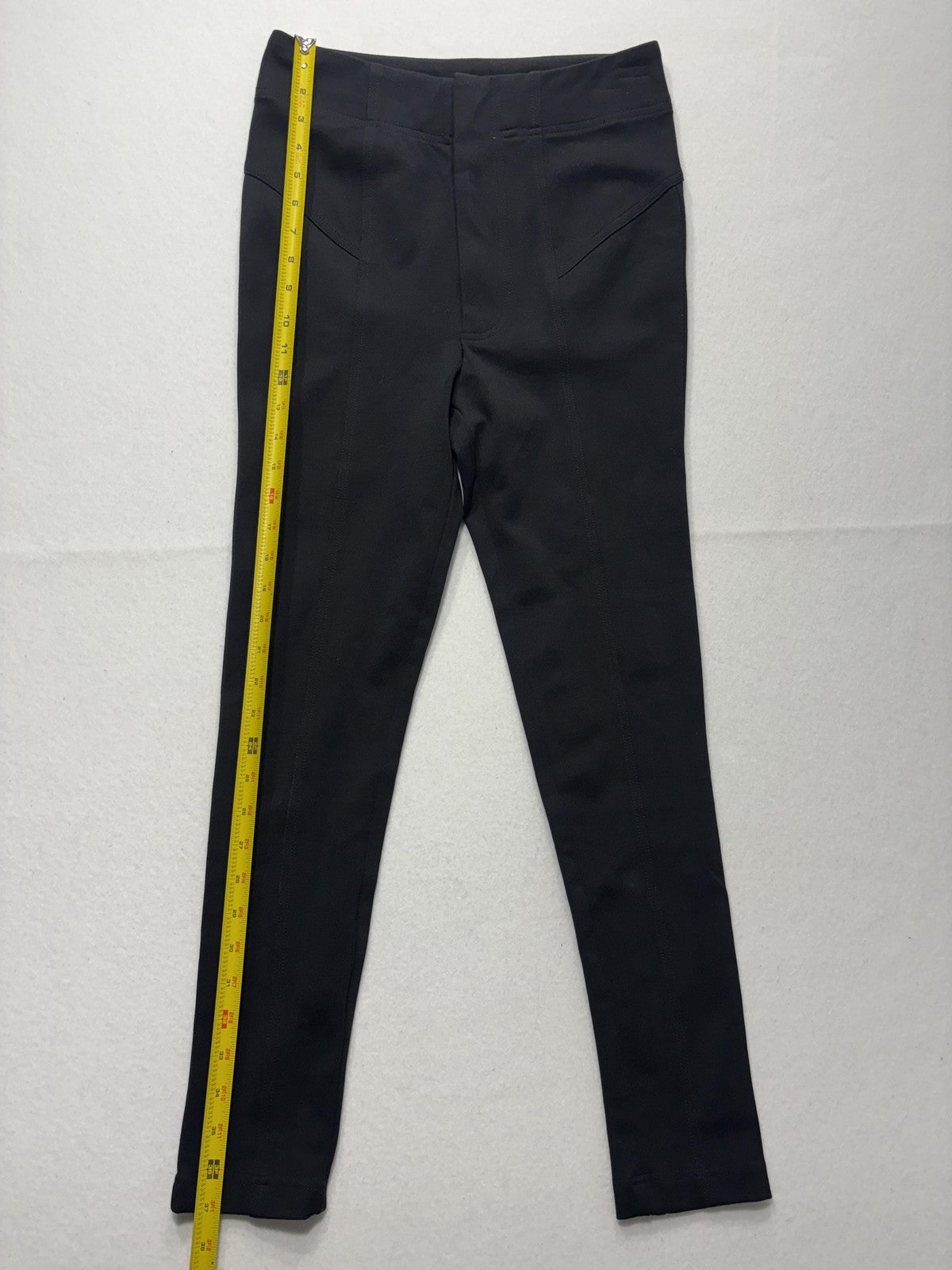 Free People Leggings Womens 6 Black Knit Elastic Waist Ankle Stretch Pull On