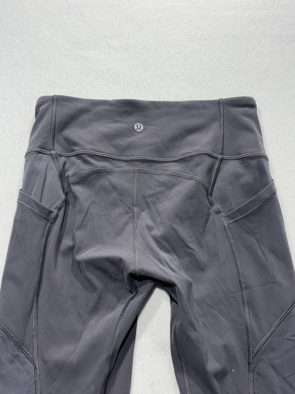 Lululemon Leggings Womens 6 Gray High Rise Cropped 23.5" Inseam Pocket Stretch