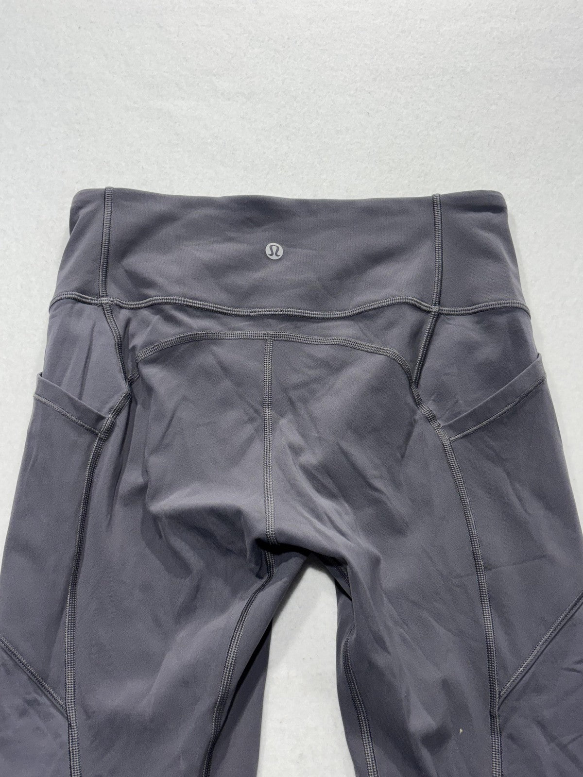 Lululemon Leggings Womens 6 Gray High Rise Cropped 23.5" Inseam Pocket Stretch