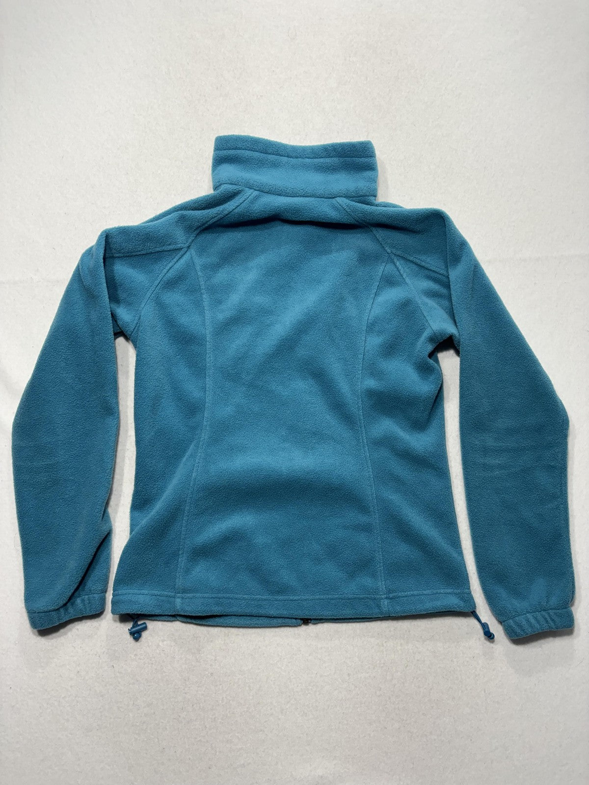 Columbia Jacket Womens S Blue Fleece Full Zip Stand Collar Pockets Outdoor Soft