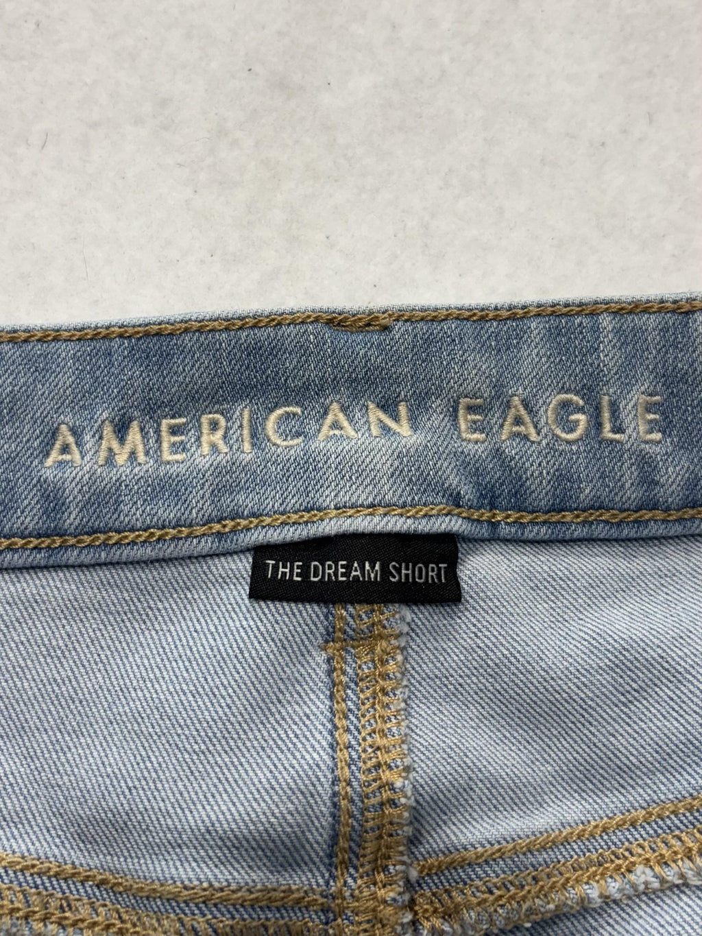 American Eagle Dream Short Womens 8 Blue Distressed Cut Off Denim MIDI