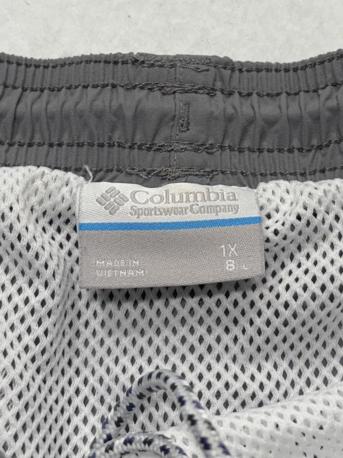 Columbia PFG Omni-Shade Swim Shorts Mens Big 1X Gray Fishing Quick Dry Lined