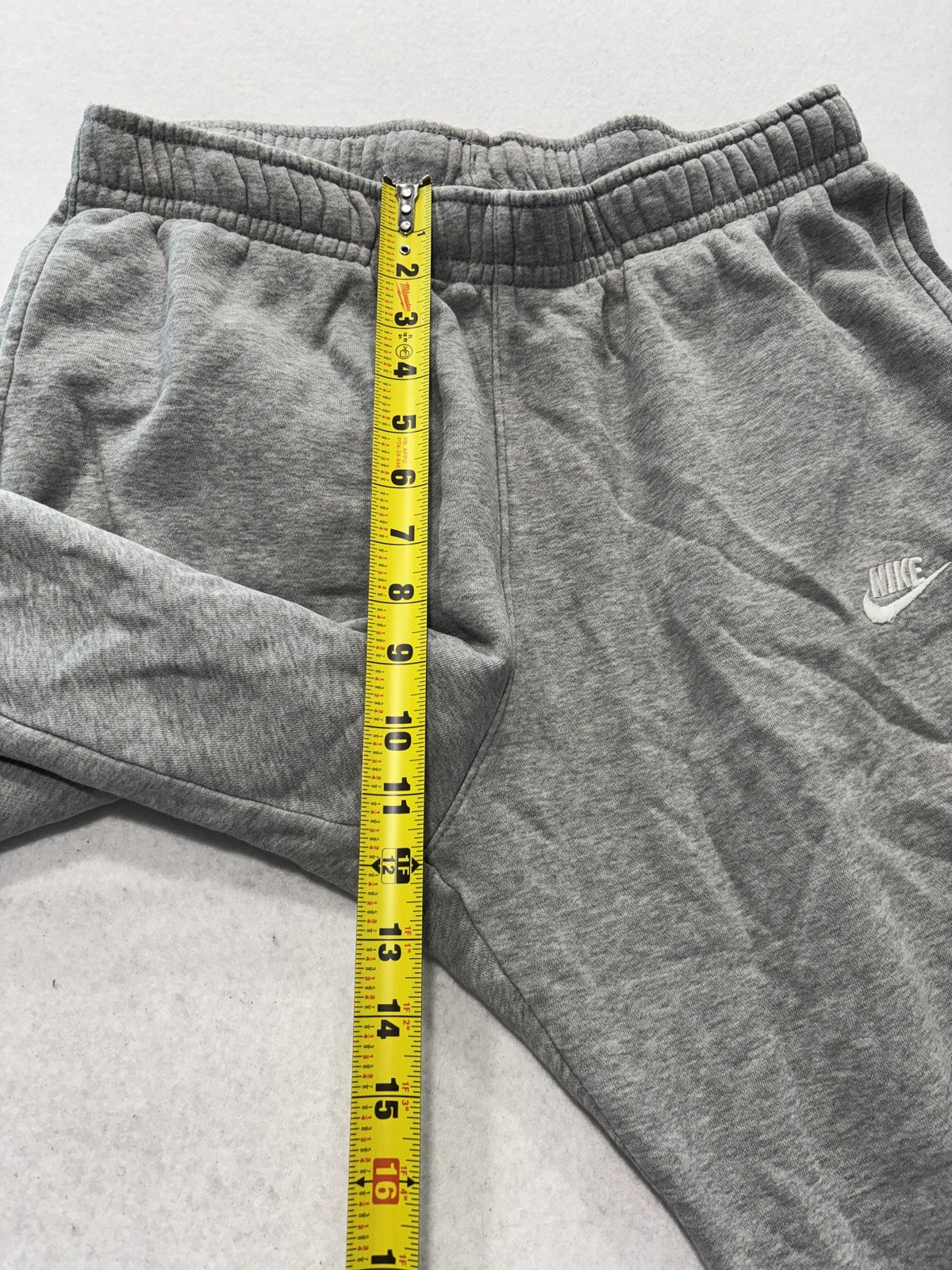 Nike Jogger Pants Mens Large Gray Fleece Elastic Waist Tapered Athletic Pockets