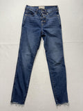 Everlane Jeans Womens 25 Ankle Blue High Rise Skinny Stretch Raw Hem 25x27