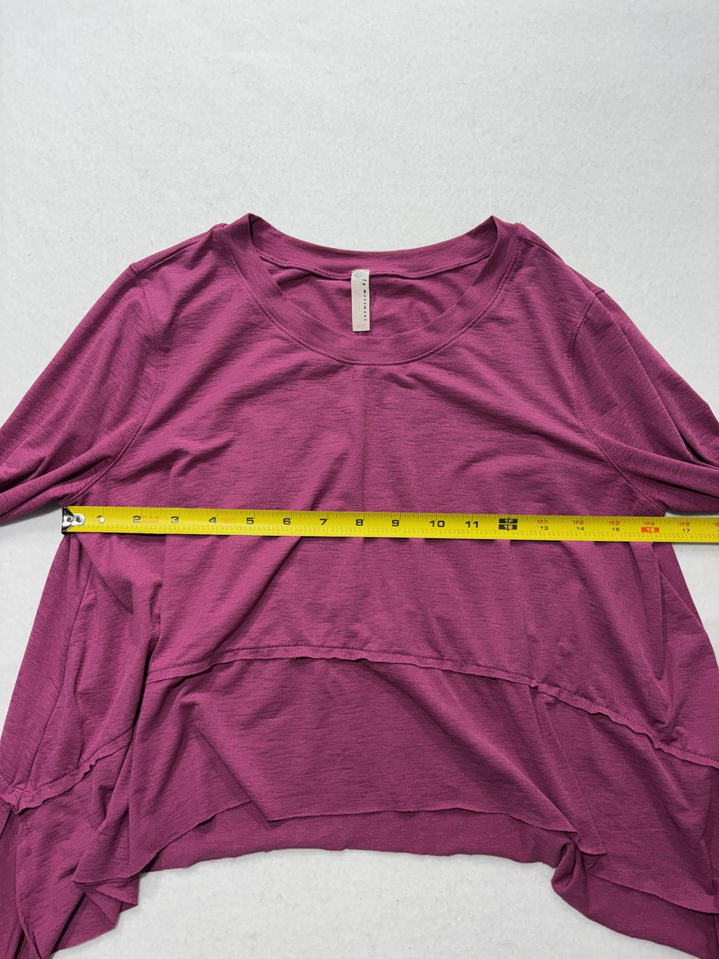 FP Movement Shirt Womens XS/S Pink Cropped Long Sleeve Crew Neck Yoga Athletic