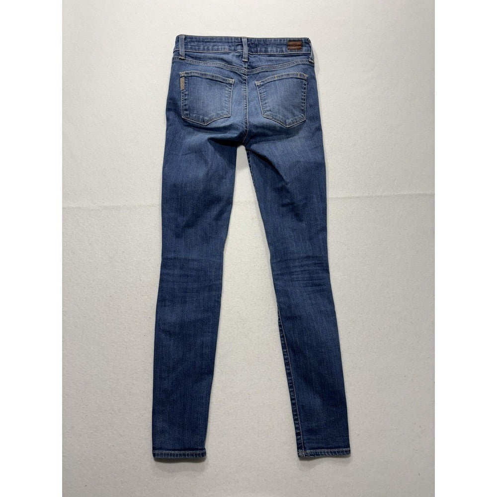 Paige Verdugo Ultra Skinny Jeans Womens 27 Blue Distressed 28x28.5 Stretch