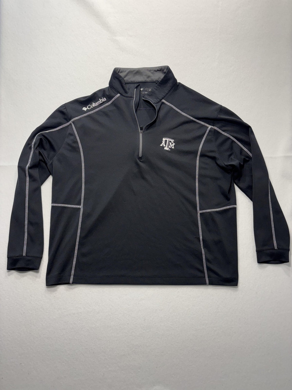 Texas A&M Aggies Sweatshirt Mens XL Gray NCAA Football Columbia 1/4 Zip