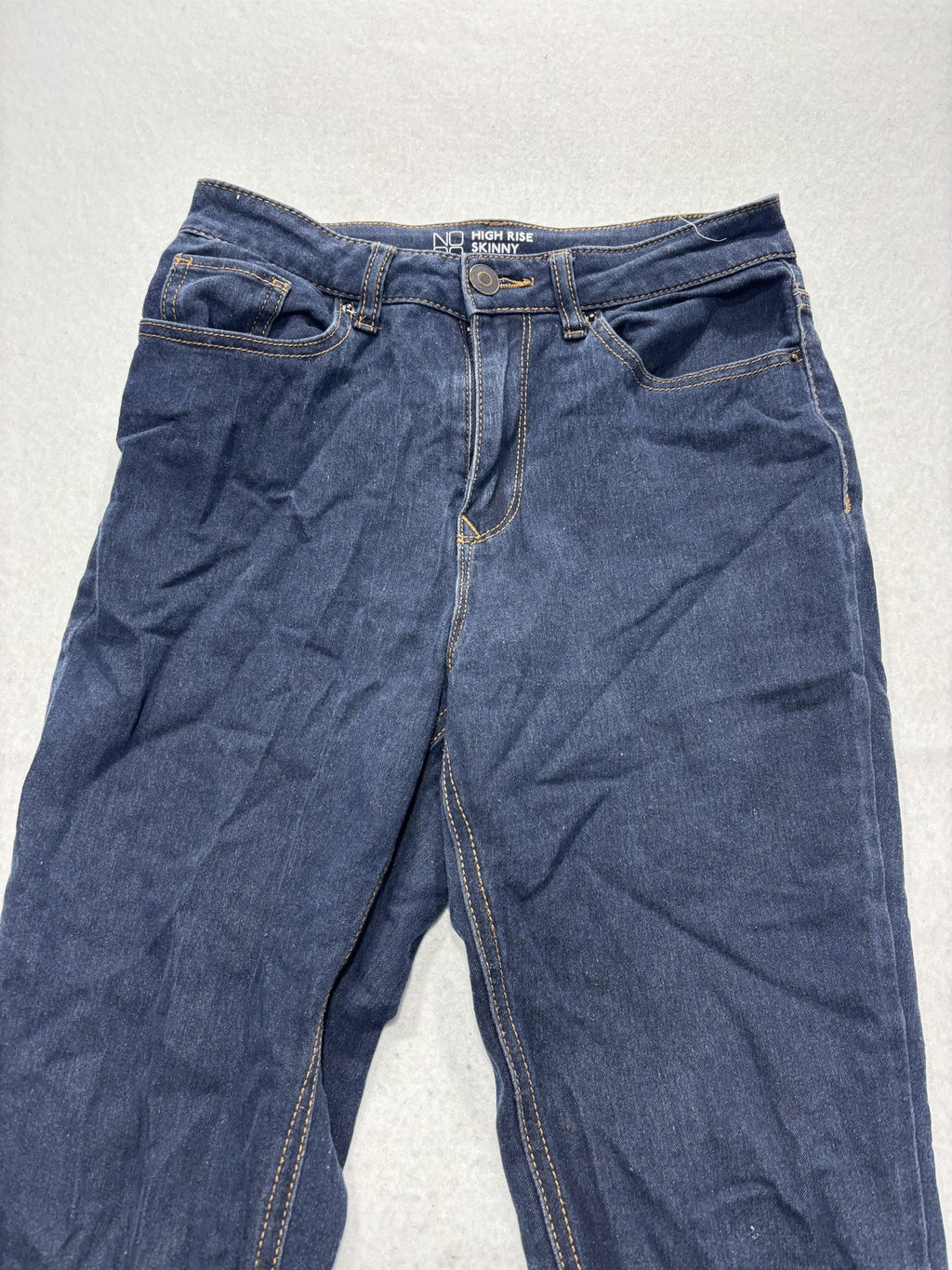 No Boundaries Jeans Juniors 7 Blue Dark Wash High Rise Skinny Stretch Denim