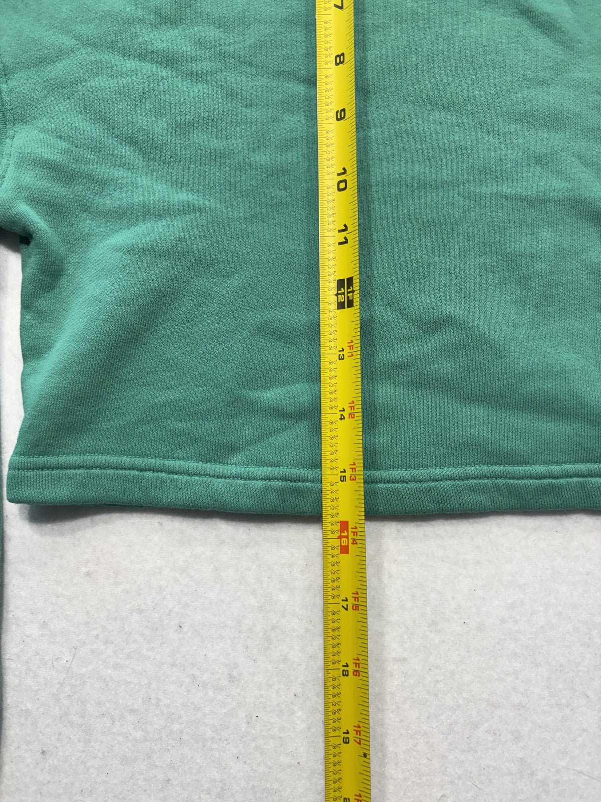 URTHWEAR Sweatshirt Womens Small Green Organic Cotton Cropped Fleece Pullover
