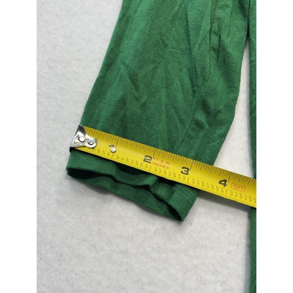 Michael Kors Top Womens Medium Green Cowl Neck 3/4 Sleeve Stretch Tunic Blouse