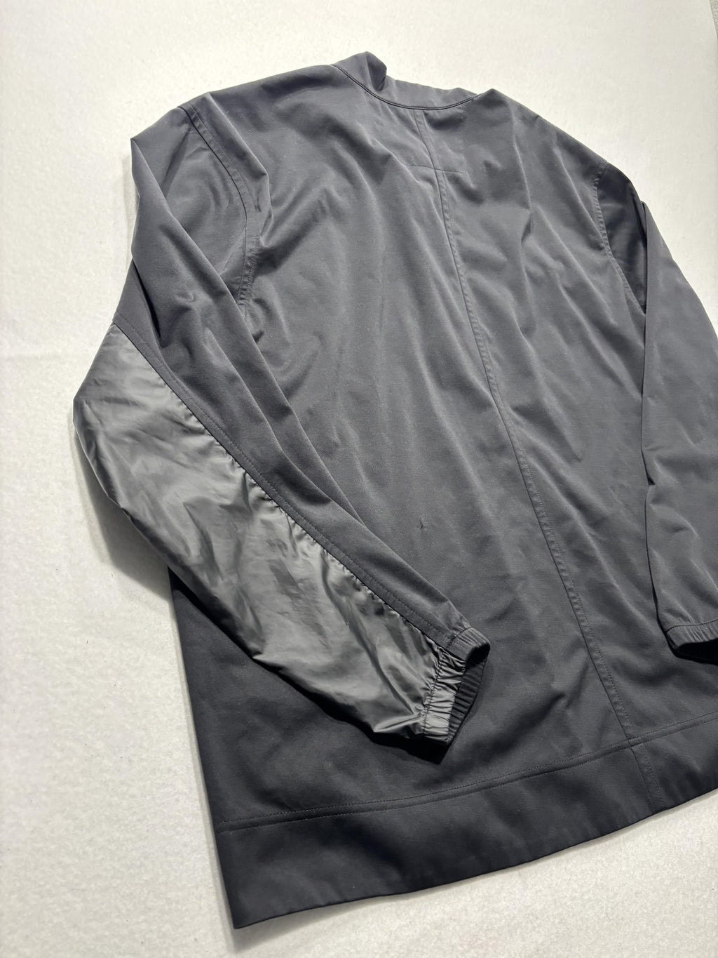Nike Shield Windbreaker Jacket Mens 2XL Black Pullover Stand Collar Running