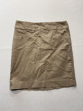 Banana Republic Skirt Womens 4 Beige Stretch Twill Knee Length Pencil Work