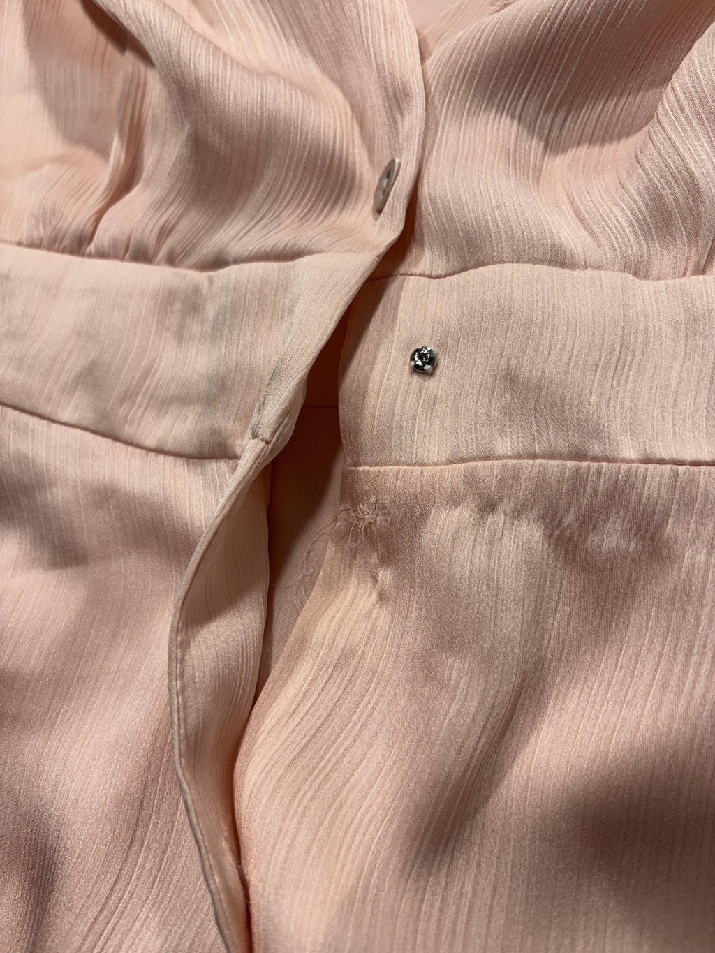Sage Collective Dress Womens 10 Pink V Neck Flutter Sleeve Satin A Line Midi