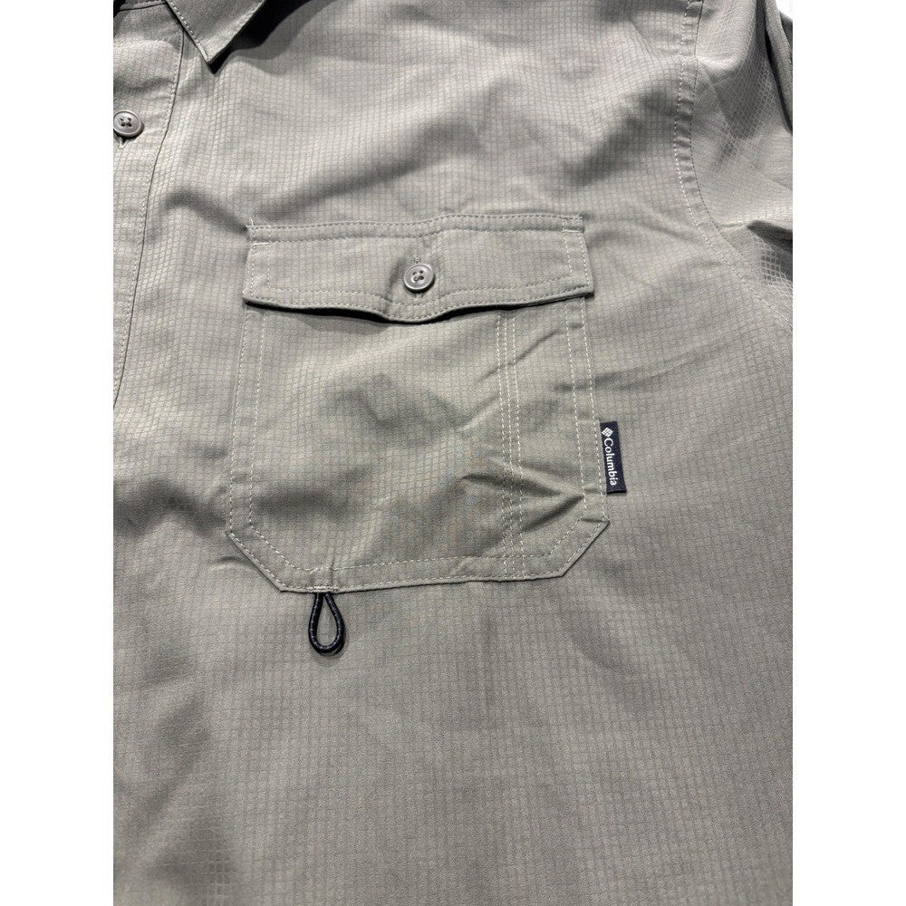 Columbia Omni-Shade Shirt Mens XL Green Long Sleeve Fishing Button Up XM2815