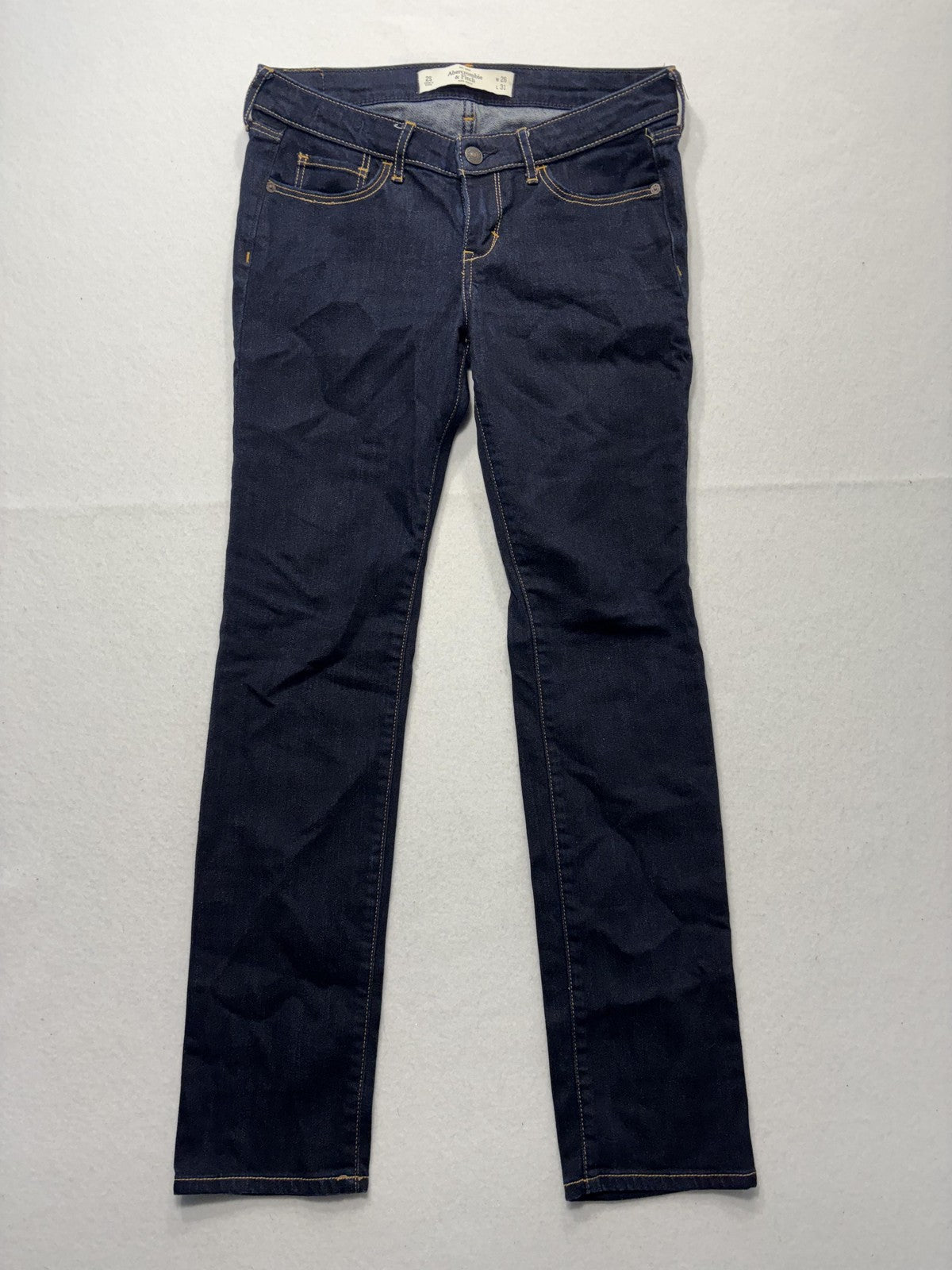 Abercrombie & Fitch Jeans Womens 2S Blue Dark Wash Low Rise Skinny 26x31