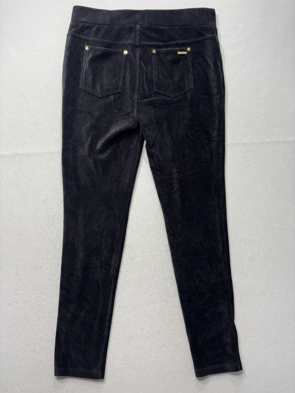 MICHAEL Michael Kors Leggings Womens Large Black Corduroy Pull On Stretch