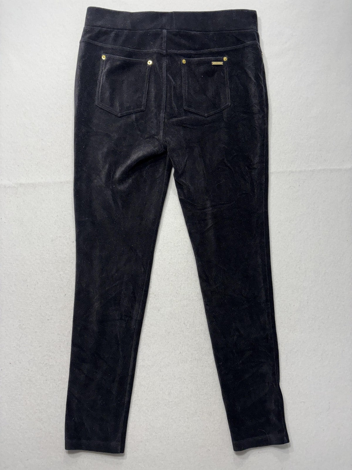 MICHAEL Michael Kors Leggings Womens Large Black Corduroy Pull On Stretch