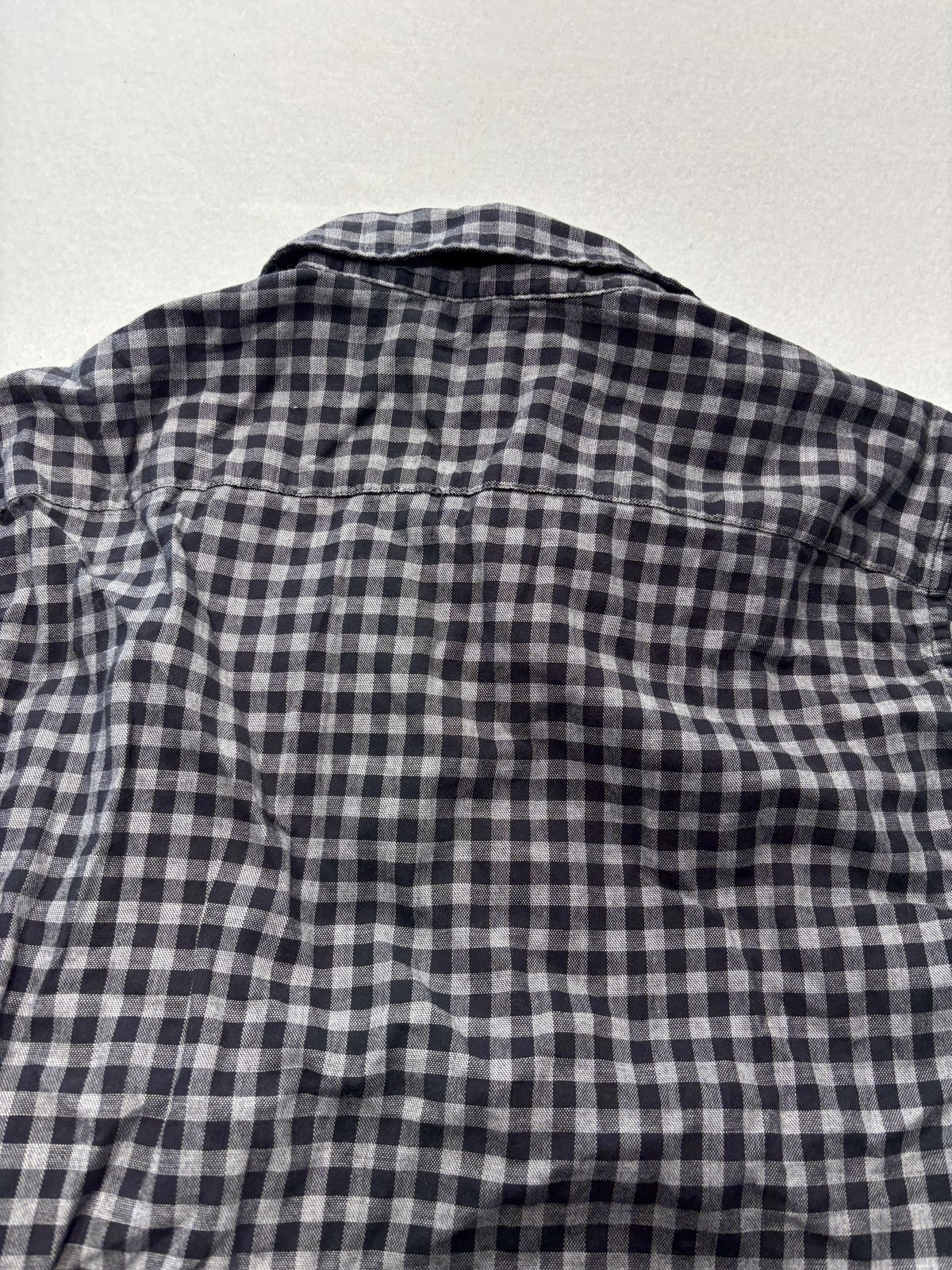 Michael Kors Shirt Mens Medium Gray Check Long Sleeve Button Up Slim Fit