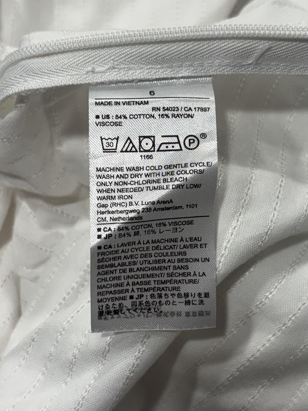 Banana Republic Top Womens 6 White Stripe Cropped Balloon Sleeve V Neck Blouse