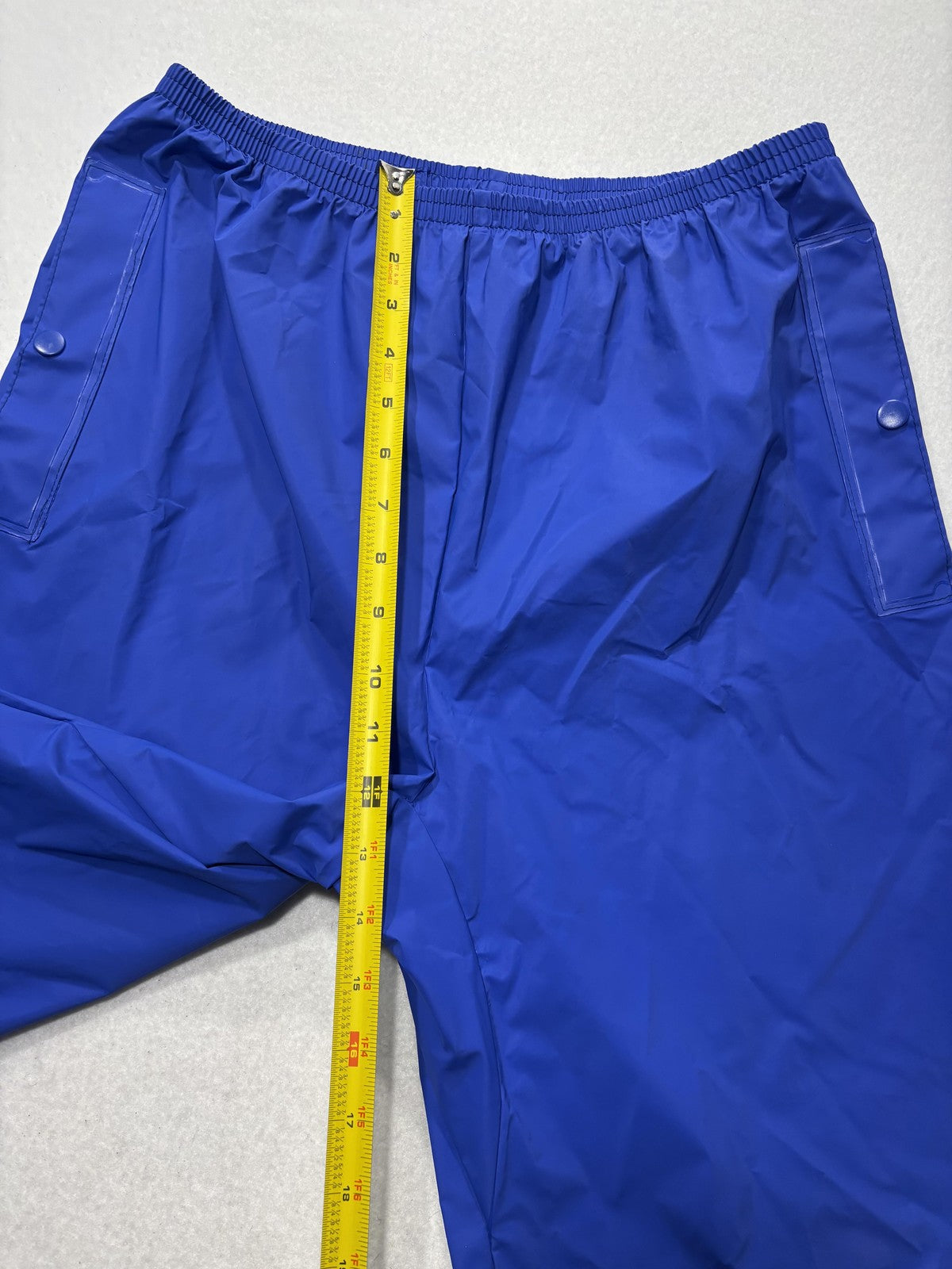 Columbia Rain Pants Mens Small Blue Elastic Waist Lined Waterproof Outdoor