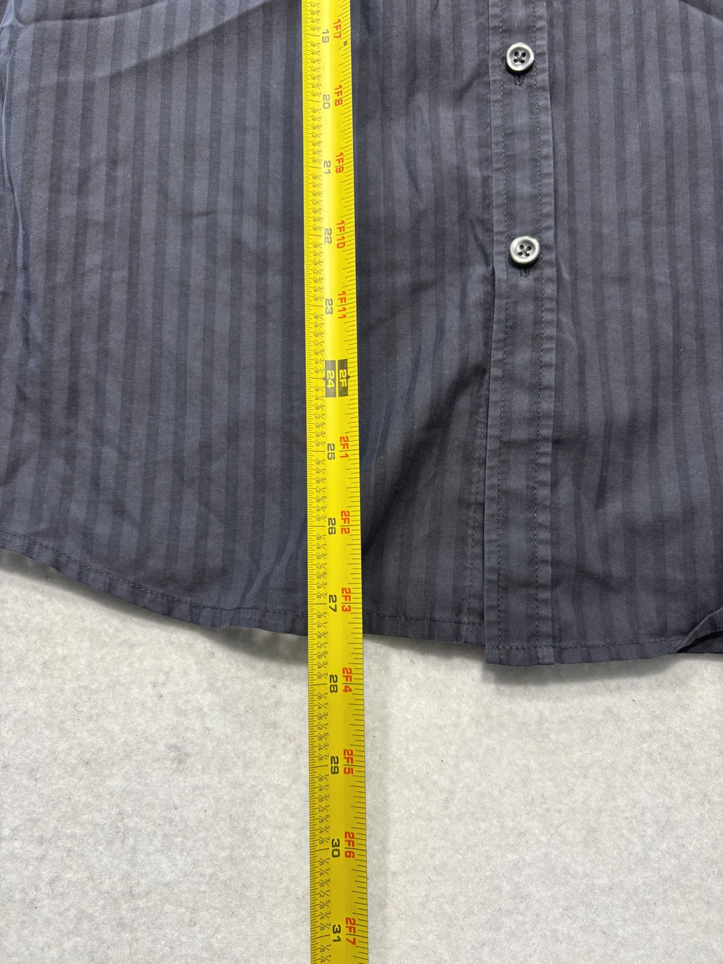 Theory Dress Shirt Mens Small Gray Striped 100% Cotton Long Sleeve Button Up