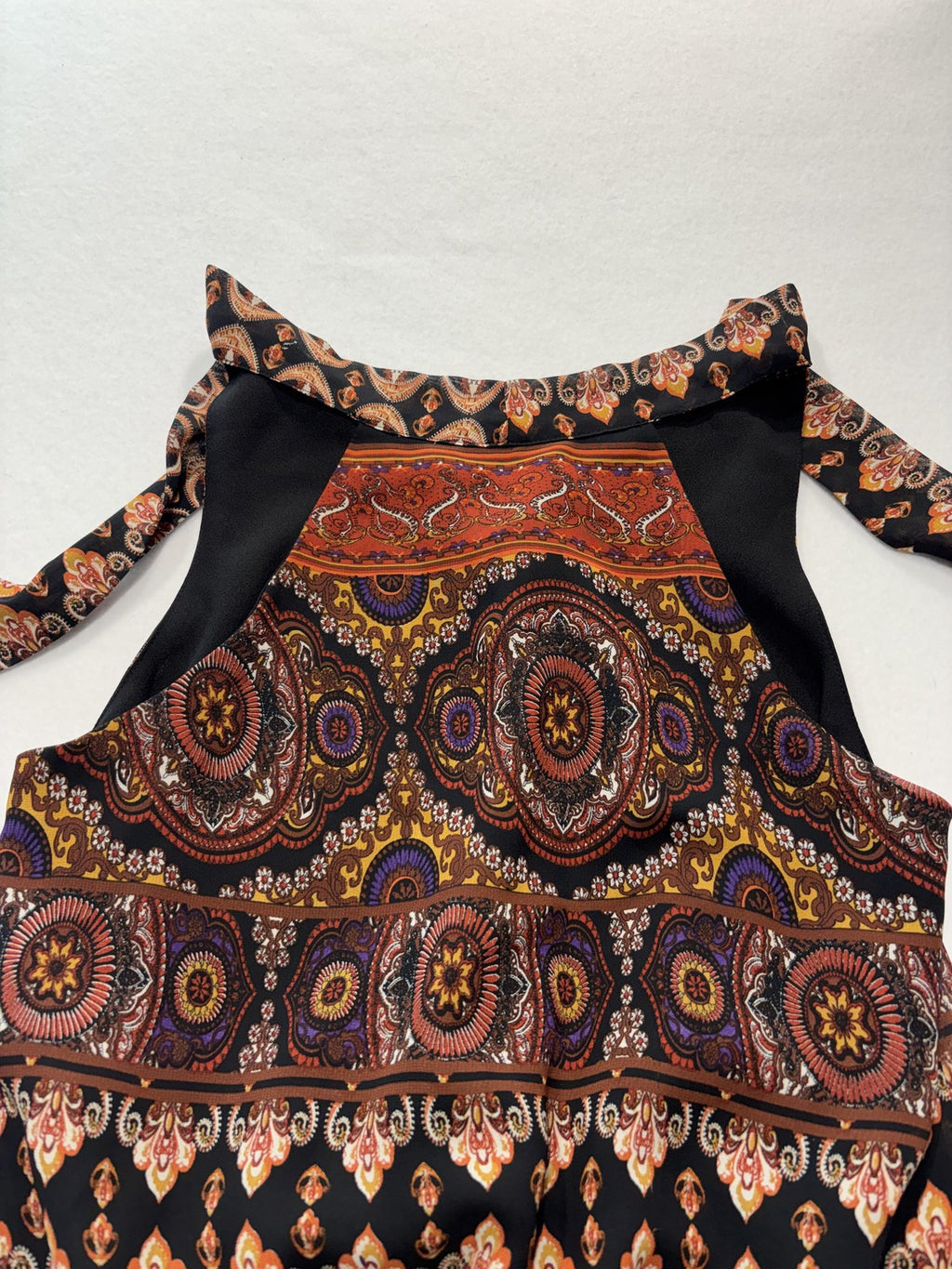 M.M. Couture By Miss Me Dress Womens Small Paisley Print Halter Fit Flare Boho