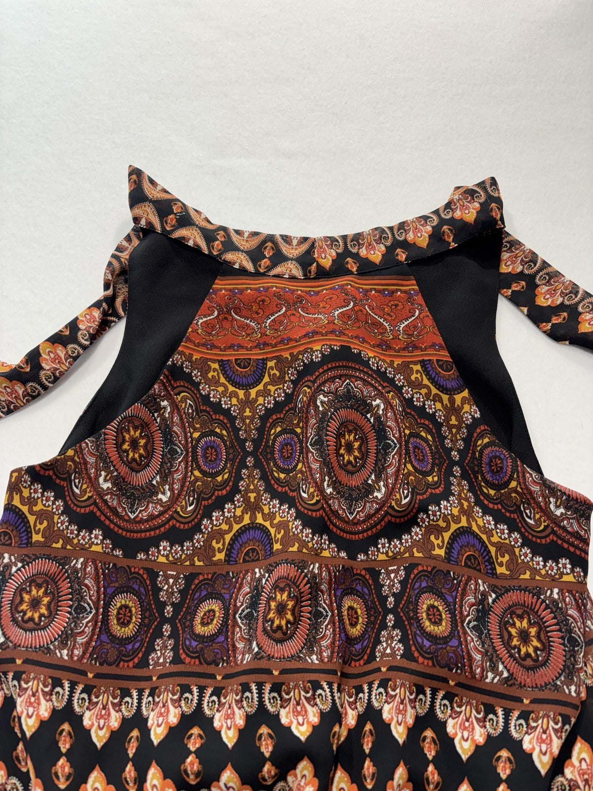 M.M. Couture By Miss Me Dress Womens Small Paisley Print Halter Fit Flare Boho