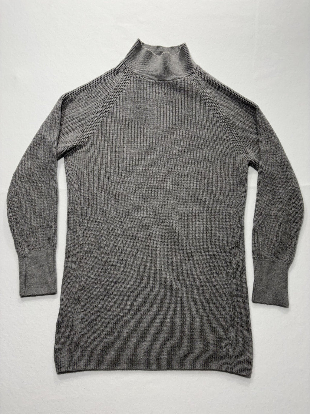 Lululemon Athletica Sweater Womens 2 Gray Mock Neck Long Sleeve Tunic Knit Slim