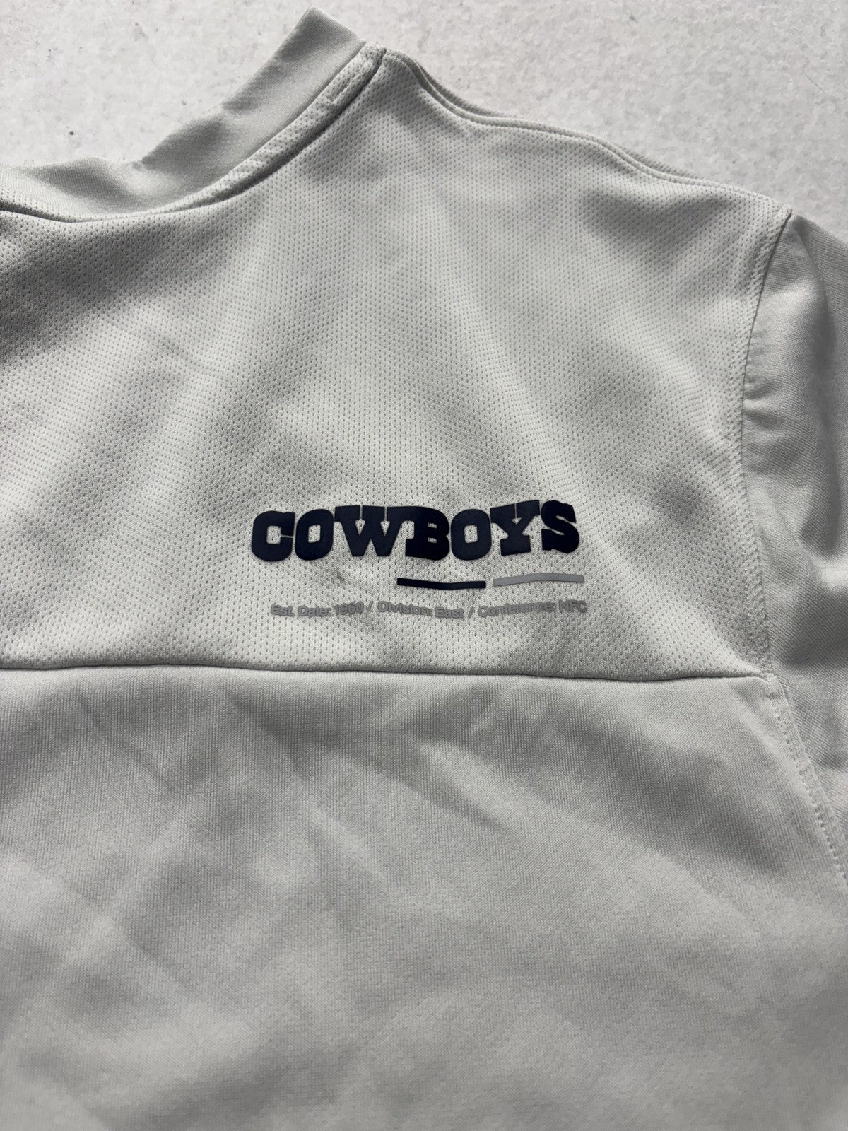 Dallas Cowboys Shirt Boys Medium Gray NFL Football Nike Dri Fit On Field Tee