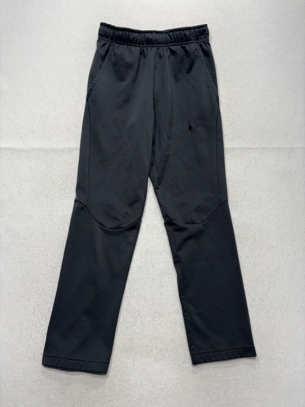 Nike Dri-FIT Track Pants Boys L Gray Elastic Waist Logo Athletic Sport