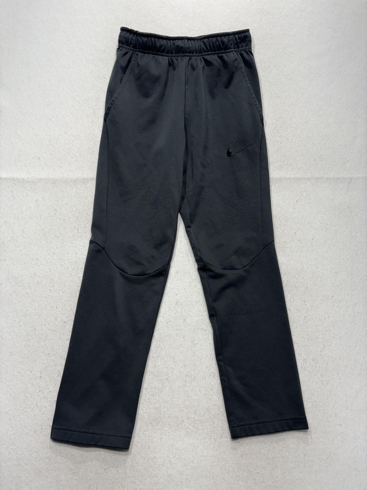 Nike Dri-FIT Track Pants Boys L Gray Elastic Waist Logo Athletic Sport