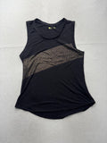 Xersion Tank Womens Large Black Scoop Neck Rise To Shine Graphic Athletic Top