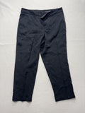 Rag & Bone Pants Womens 6 Black Cropped Straight Leg Cuffed Trousers Pockets