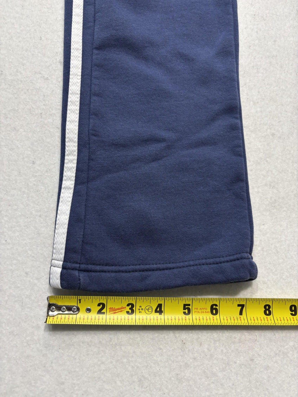 Athletic Works Pants Kids XL Blue Fleece Ankle Drawstring Side Stripe Casual