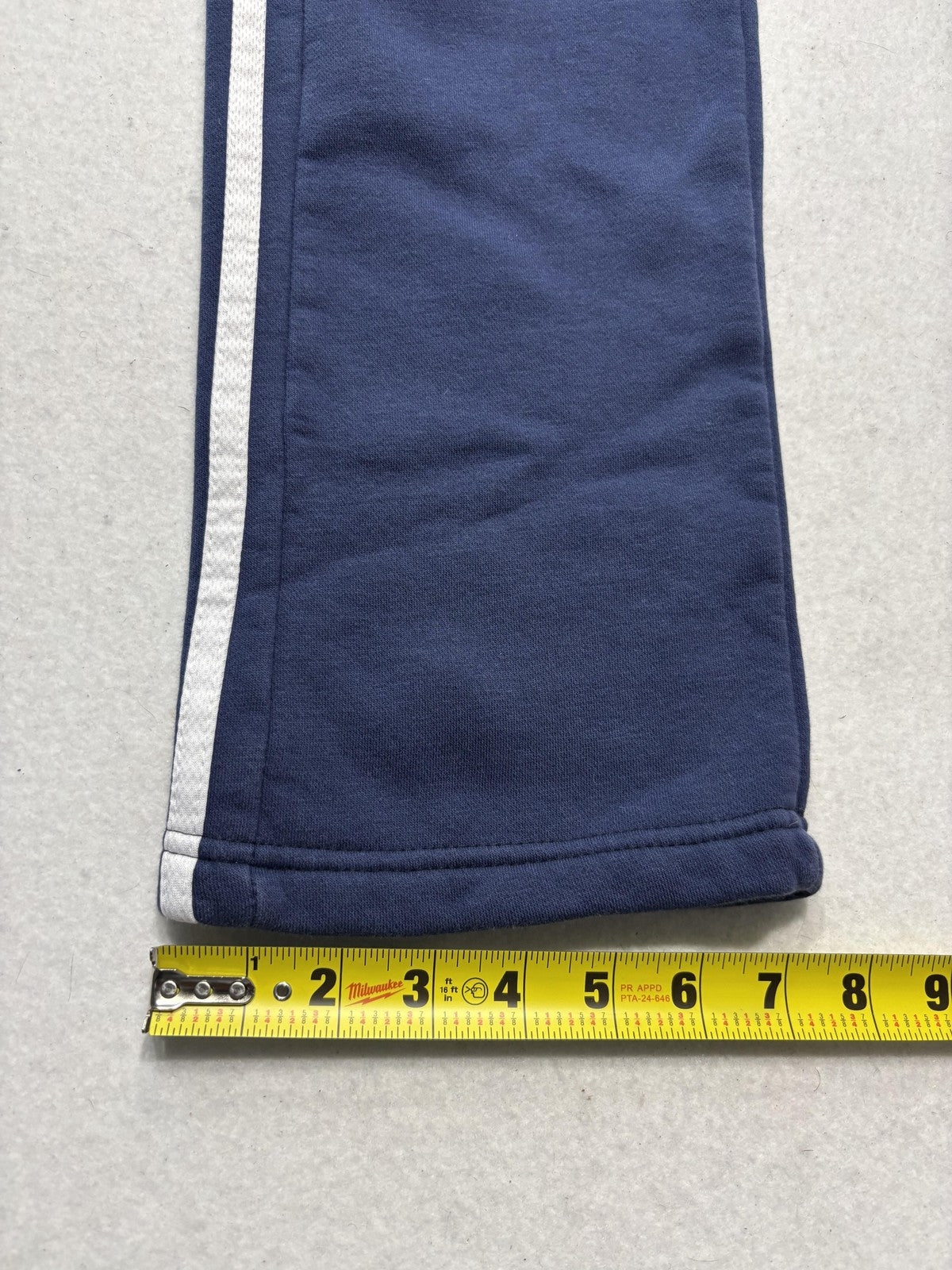 Athletic Works Pants Kids XL Blue Fleece Ankle Drawstring Side Stripe Casual