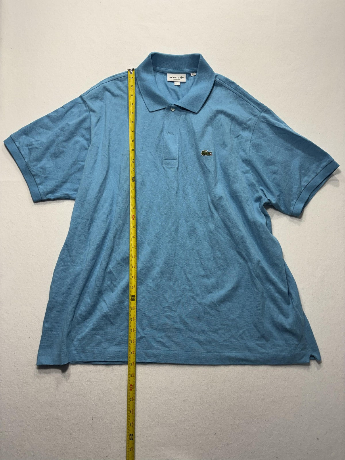Lacoste Polo Shirt Mens 3XL Blue Classic Fit Pique Cotton Short Sleeve Logo
