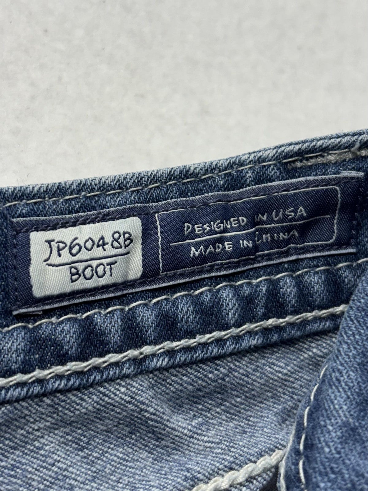 Miss Me Jeans Womens 28 Blue Medium Wash Low Rise Bootcut Embellished 28x31